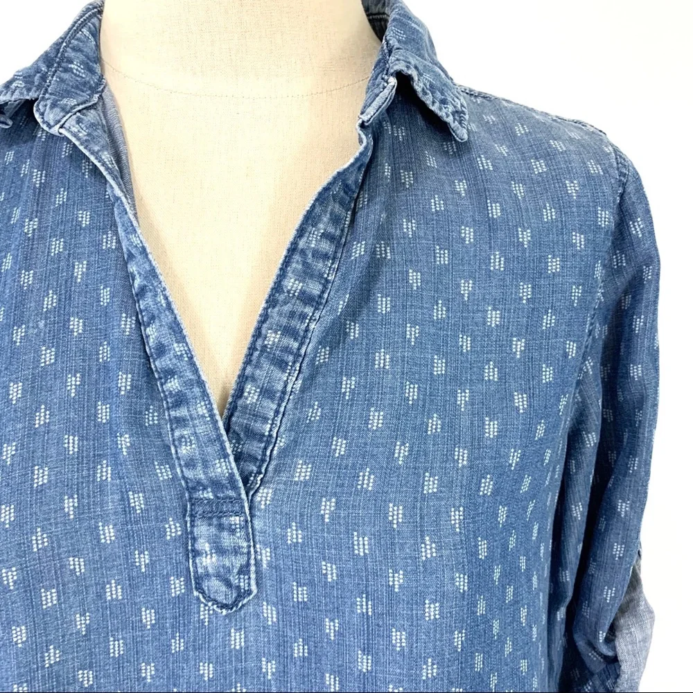 Anthropologie Cloth & Stone Tencel Dot Print Dress - Picture 3 of 7